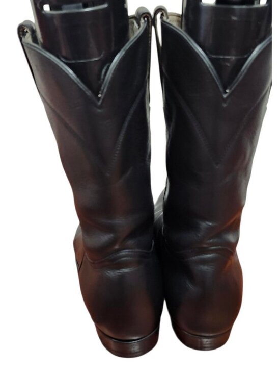Cuadra Black Leather Western Cowboy Boots Men\'s Approx US 12 D Mexico Pull On main image 10